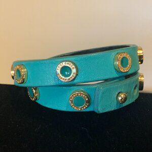 Tory Burch Double Wrap Logo Stud Bracelet